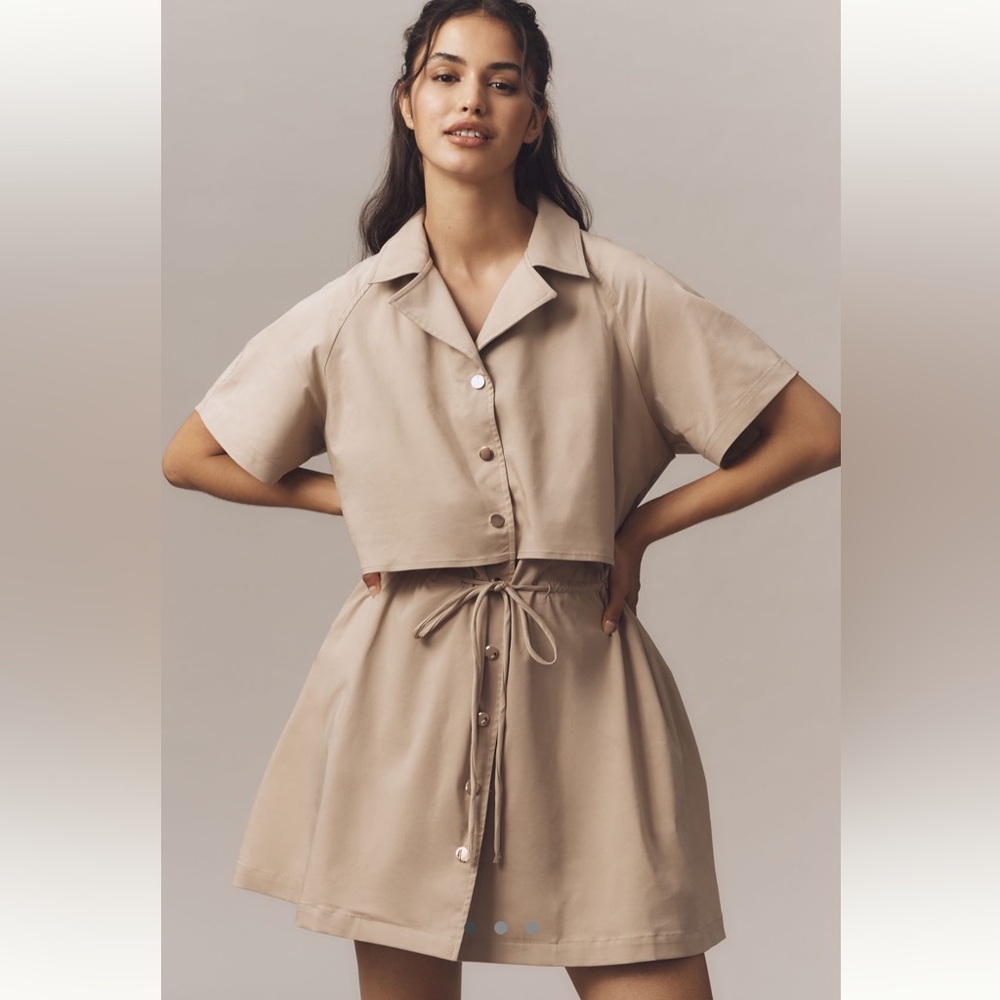 NWT Anthropologie Exquisite Short Sleeve Twofer Mini Dress